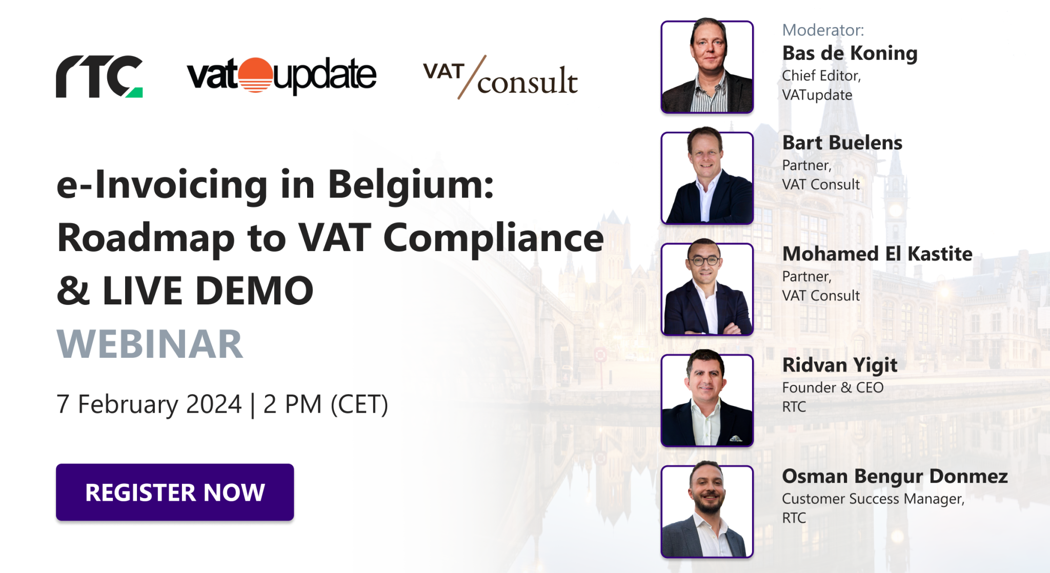 RTCsuite & VATconsult inar EInvoicing in Belgium Roadmap to VAT