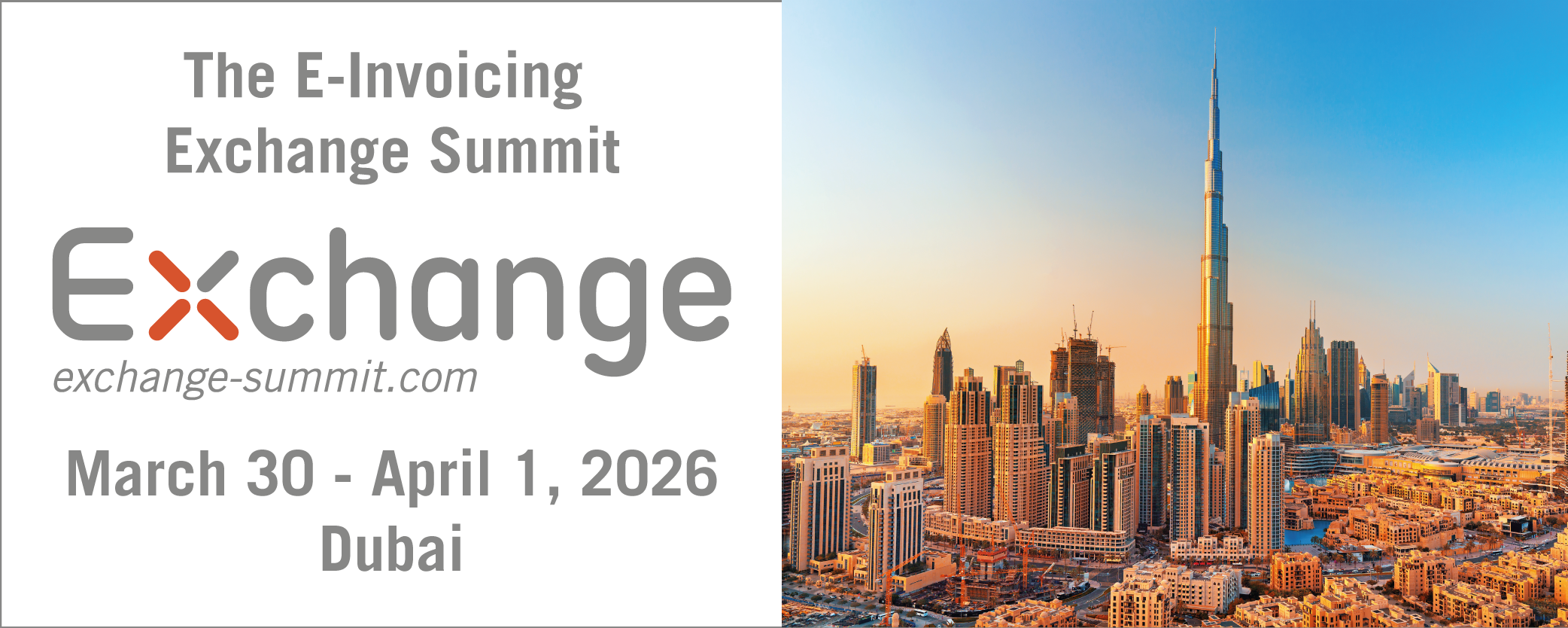 E-Invoicing Exchange Summit – Dubai, March 30 – April 1, 2026